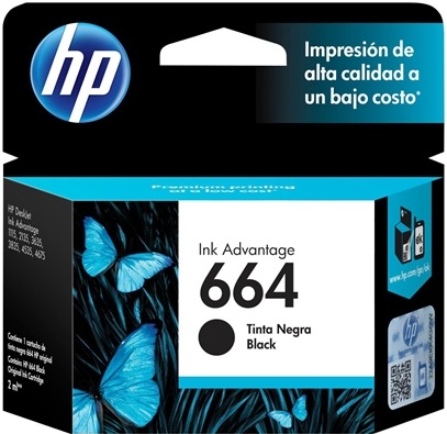 HP 664 (F6V29AL) CARTUCHO NEGRO INYECCIÓN DE TINTA / IMPRESORAS DESKJET INK ADVANTAGE 2135/3635 ALL-IN-ONE